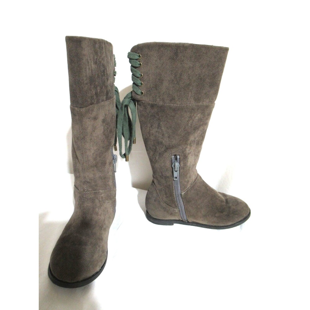 Joyfolie Chantal Toddler Girl's Size 7 Tall Brown Suede Fully Lined Boots